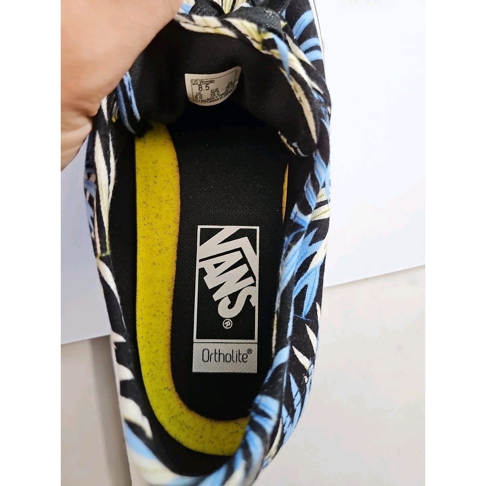 Tropical Vans Blue & Black Ortholite Low Top Women's Size 8.5 - Picture 3 of 9